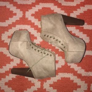 Hidden Platform Suede Booties (NWOT)